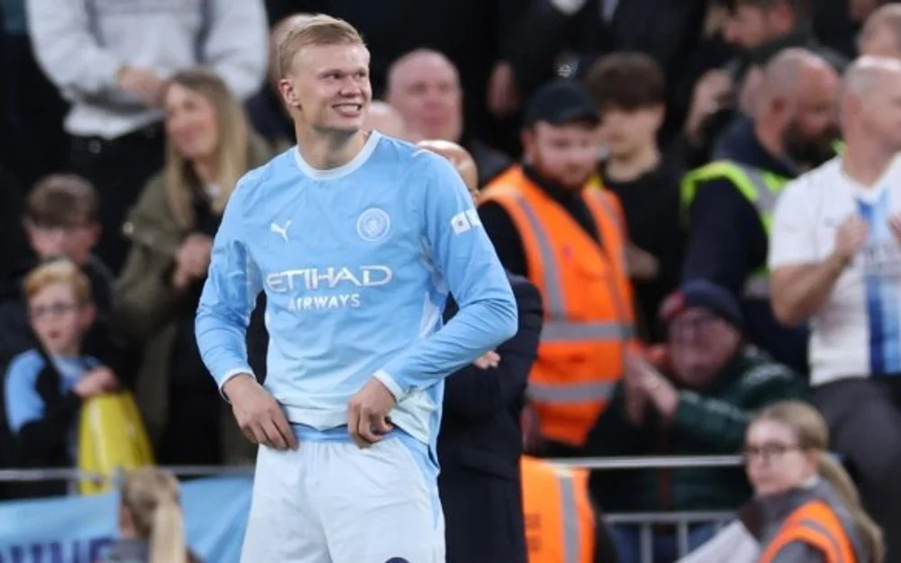 Haaland y su broma a un camarógrafo tras el 3-0 de Manchester City sobre Liverpool