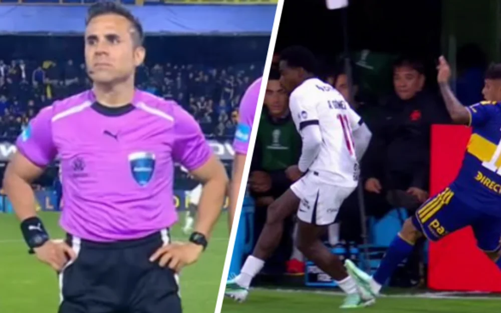 Piero Maza amonesta a Milton Delgado por pisotón en Boca vs. Vasco y descarta revisión del VAR