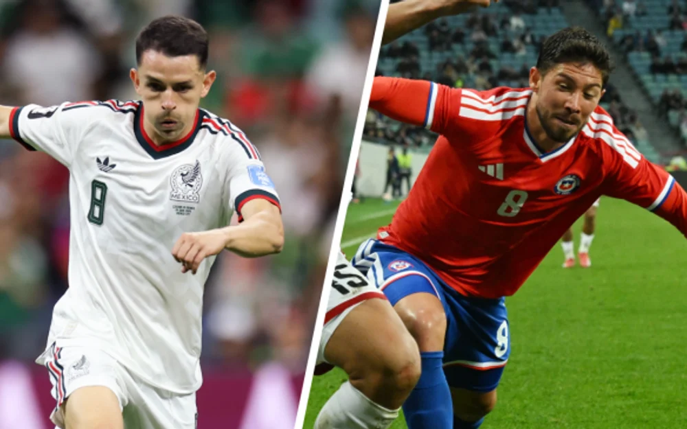 Chile y México igualan sin goles en el primer tiempo de su amistoso en Los Ángeles