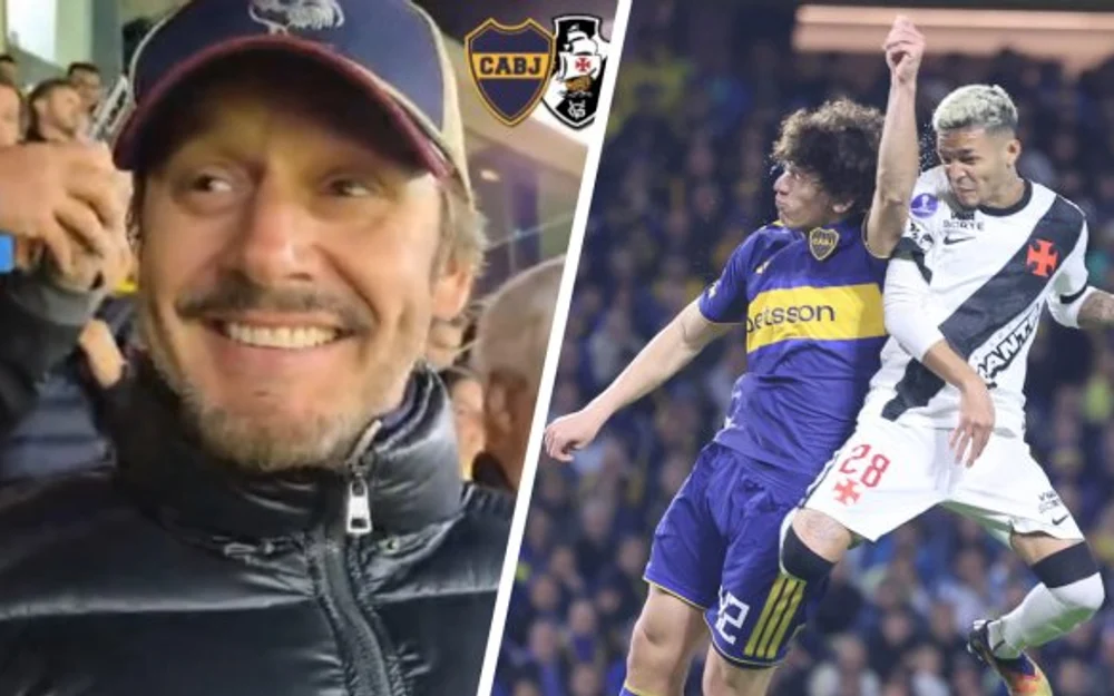 Benjamín Vicuña vio en La Bombonera la caída de Boca ante Vasco por la Sudamericana