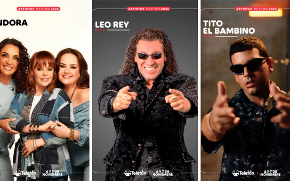 Teletón 2026 confirma a Tito El Bambino, Bacilos y Leo Rey para el cierre en el Estadio Nacional