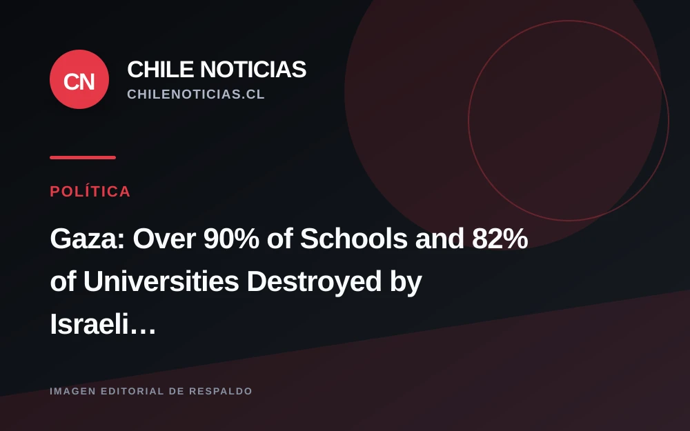 Ministro de Educación palestino denuncia que más de 720 mil niños quedaron sin acceso a clases en Gaza