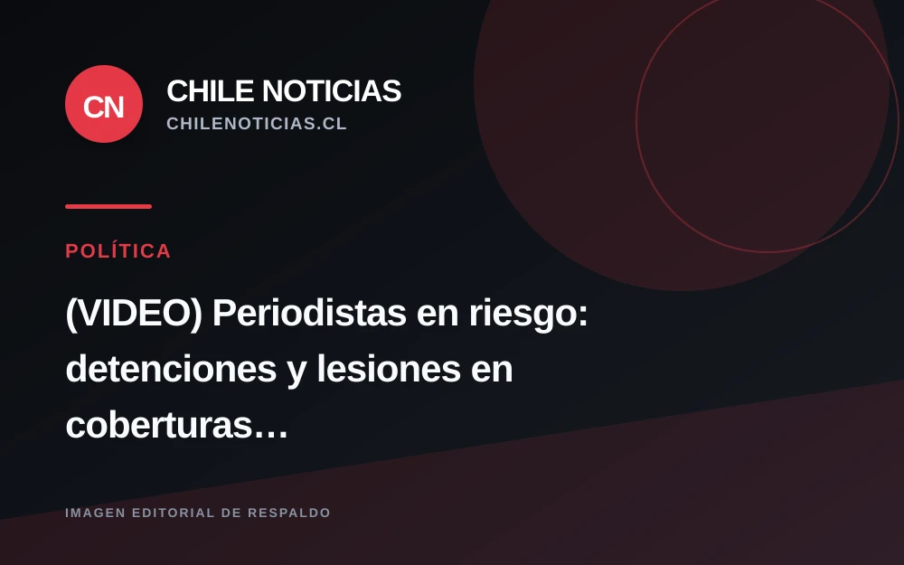 Denuncian detenciones y lesiones de periodistas durante coberturas policiales en Santiago