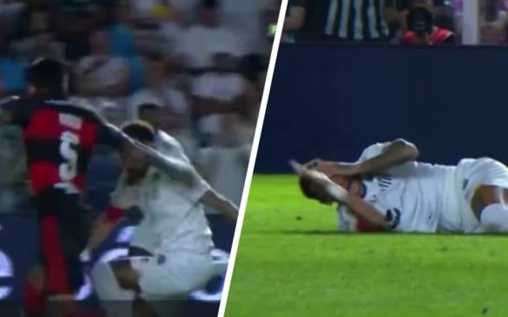 Pulgar y Neymar protagonizan polémica en Vila Belmiro: árbitro no cobró manotazo y amonestó al brasileño