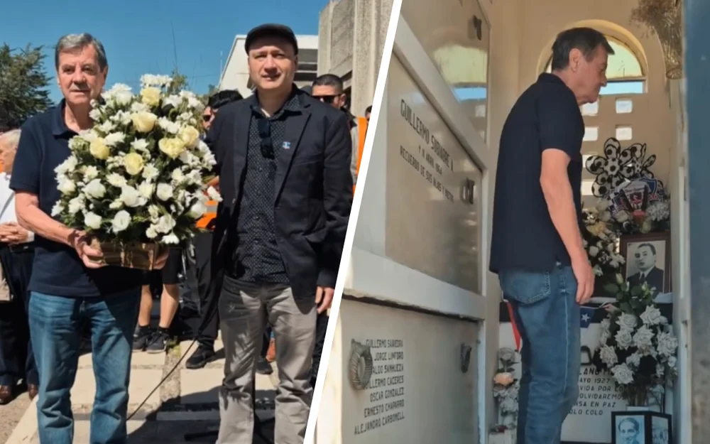 Mirko Jozic visita el Mausoleo de Viejos Cracks de Colo Colo
