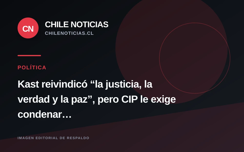 CIP exige a Kast condenar "de manera inequívoca" el genocidio en Gaza