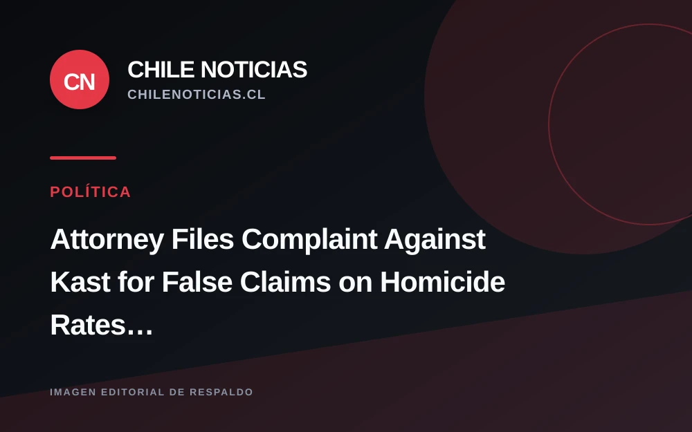Denuncian a José Antonio Kast ante Contraloría por cifras falsas de homicidios