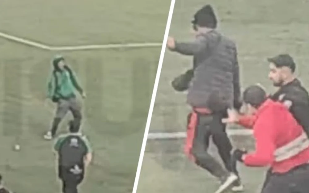 Hinchas de Puerto Montt y Colo Colo protagonizan pelea en la cancha del Chinquihue