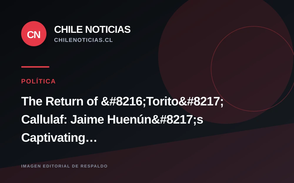 Jaime Huenún debuta en la narrativa con "El regreso de 'Torito' Callulaf y otros relatos provincianos"