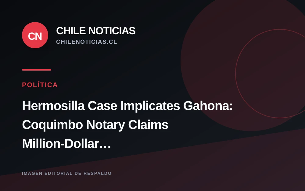 Notaria de Coquimbo declara que Gahona le pidió $1 millón para su campaña