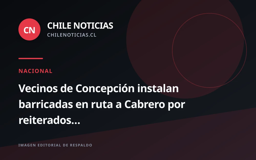 Vecinos de Concepción cortan la ruta a Cabrero en protesta por los reiterados cortes de agua