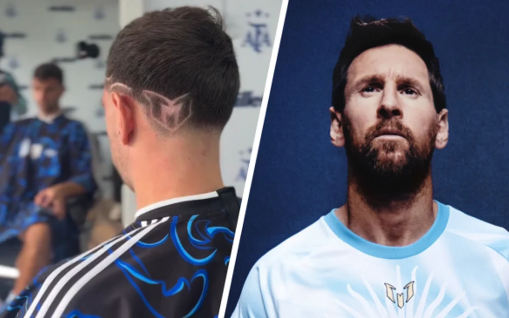 "Dibu" Martínez estrena corte con el logo de Messi antes del último partido del capitán con Argentina