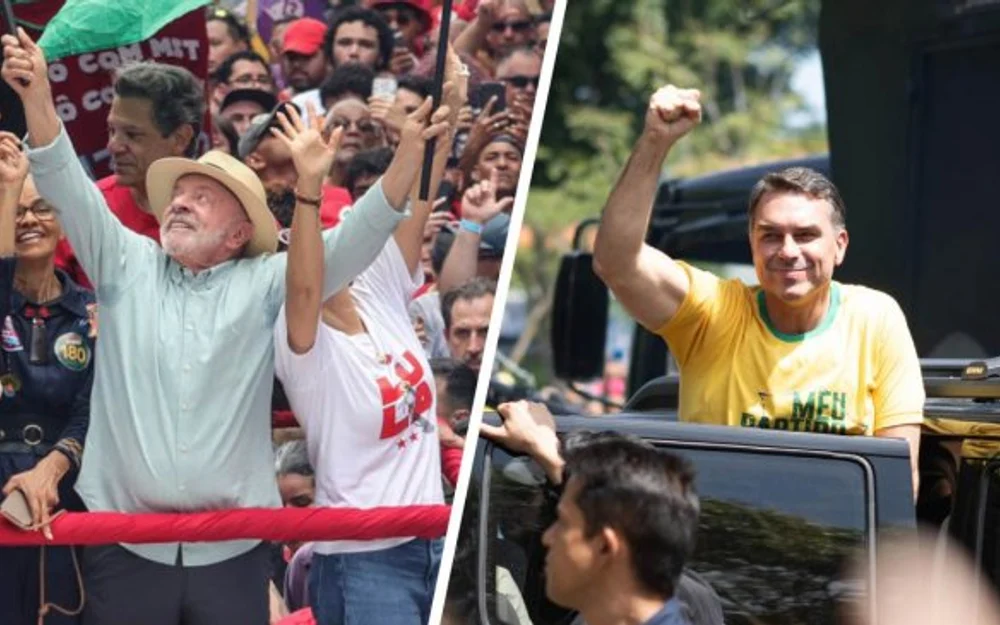 Lula y Flávio Bolsonaro cierran campaña en São Paulo con actos masivos a un día de las elecciones