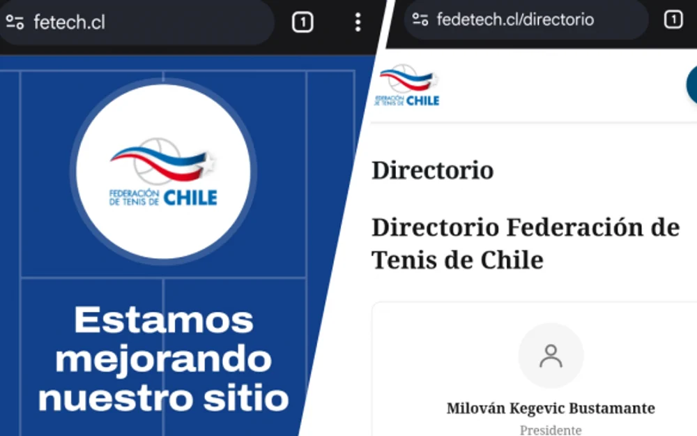 Federación de Tenis acusa sitio web externo que se adjudica su nombre